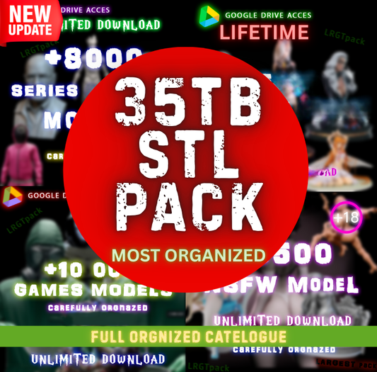 biggest STL 3D print files bundle | thousands of models | stl | stl pack | 3d printing files | google drive access