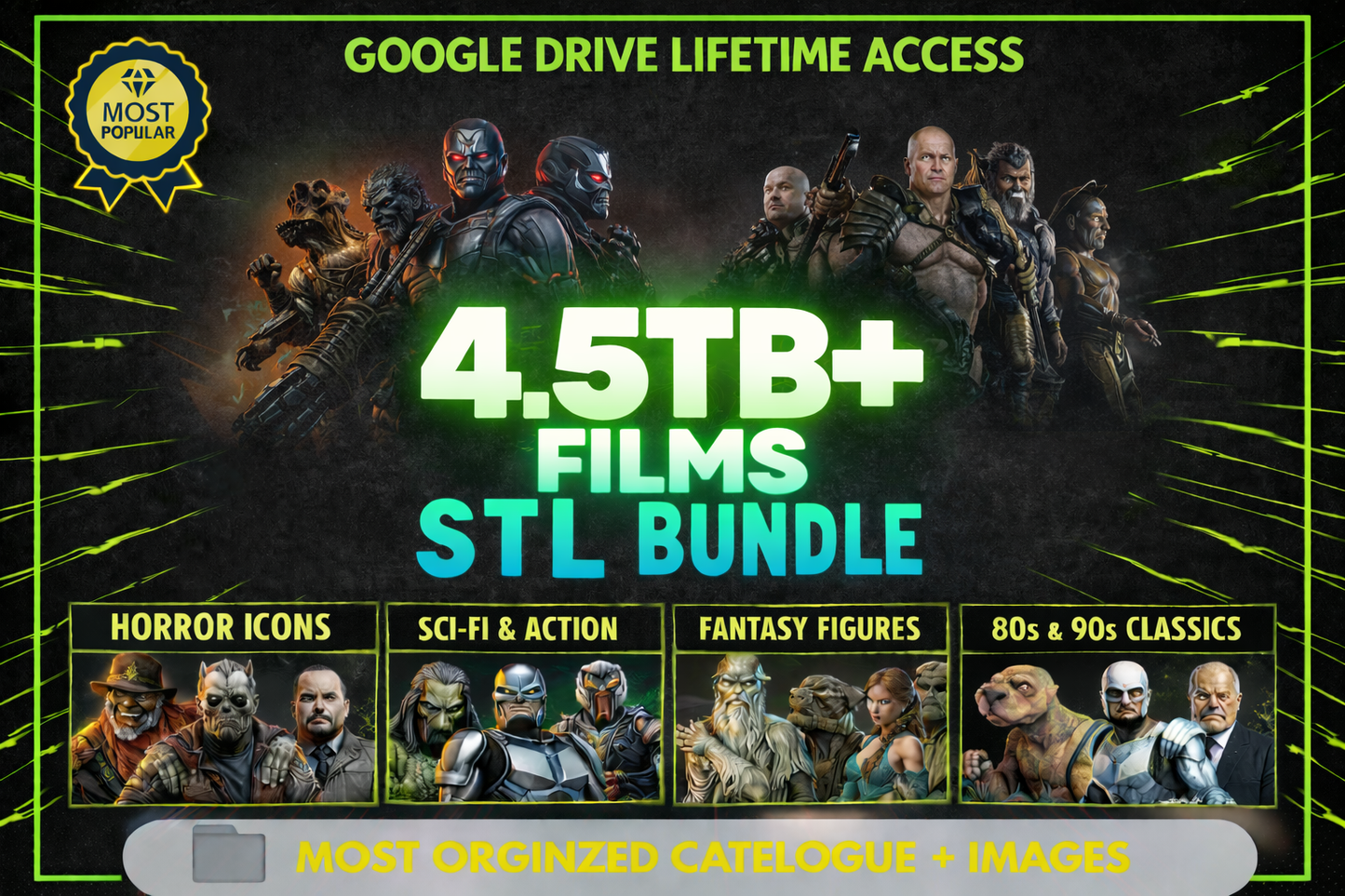65TB+ Ultimate STL File Collection | 3D Models Bundle for Printing | Instant Digital Download