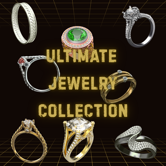 1000+ Jewelry 3D Print Files: Rings, Bands, Gems (STL Downloadable Pack)