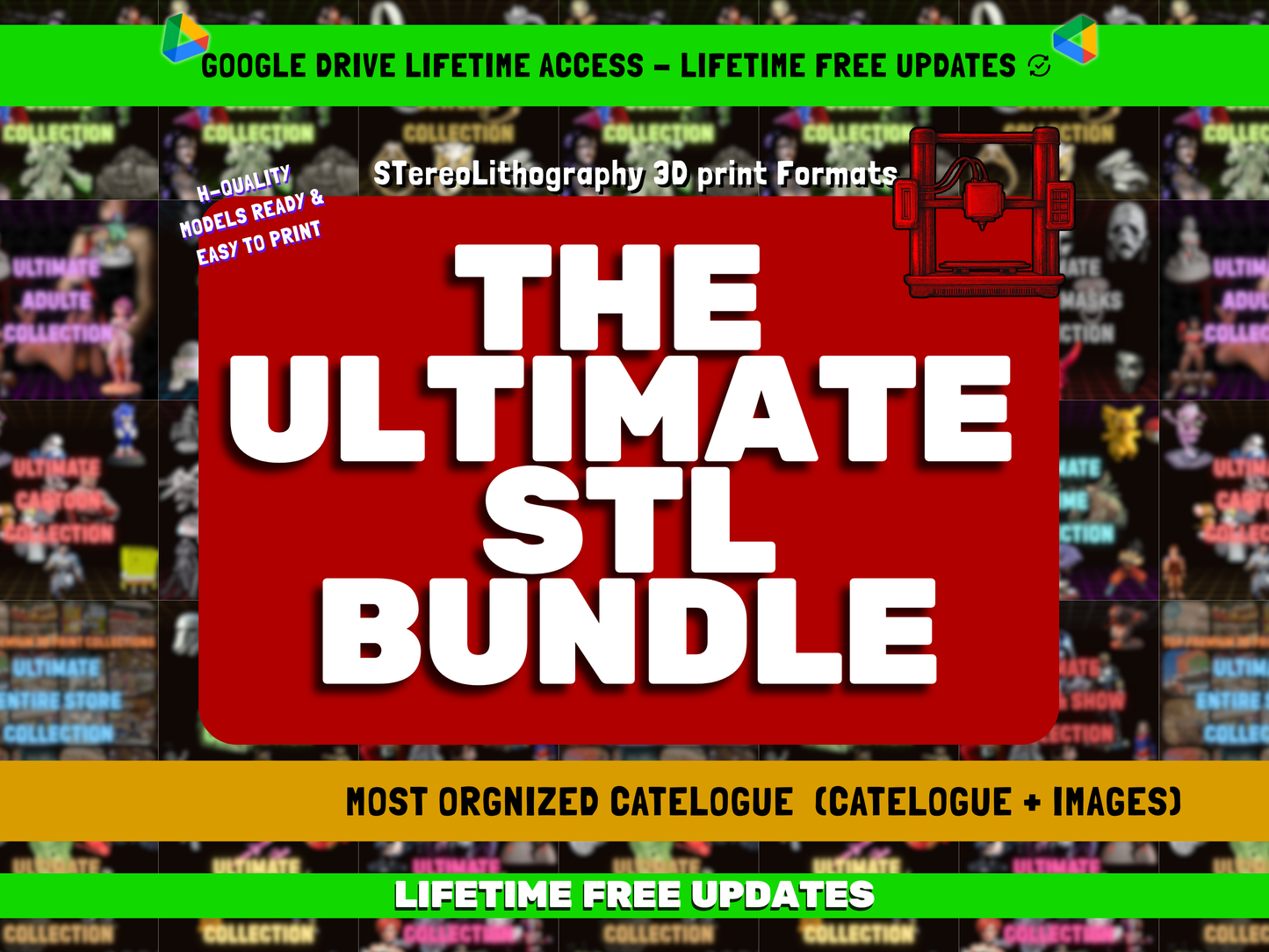 65TB+ Ultimate STL File Collection | 3D Models Bundle for Printing | Instant Digital Download
